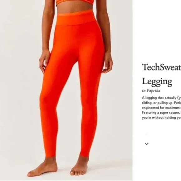 NWT Outdoor Voices Paprika TechSweat™ Thrive 7/8 Leggings – XS - Picture 1 of 9
